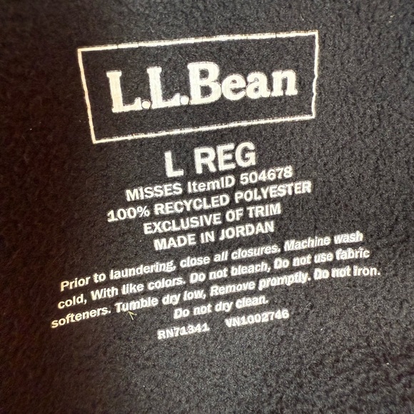 L.L. BEAN Cozy black Teddy Jacket with Plush Texture and Relaxed Fit/size L - Picture 4 of 12